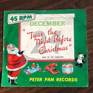 Peter Pan Records Christmas 45 RPM Vinyl